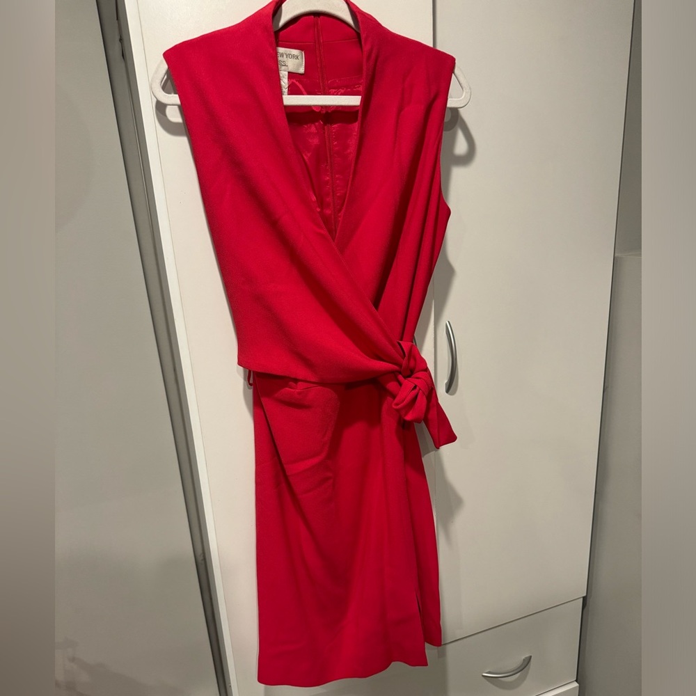 Vintage Jones New York Barbiecore Wrap Top Dress